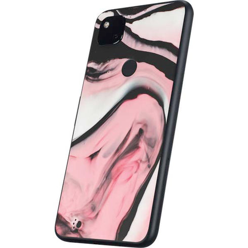 Pink Marble Ink Google Pixel 4a Skin